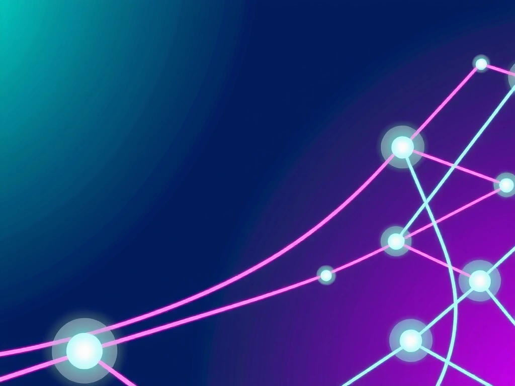 A modern, abstract illustration depicting growth and digital transformation with interconnected lines and glowing nodes, representing growthroom's journey.