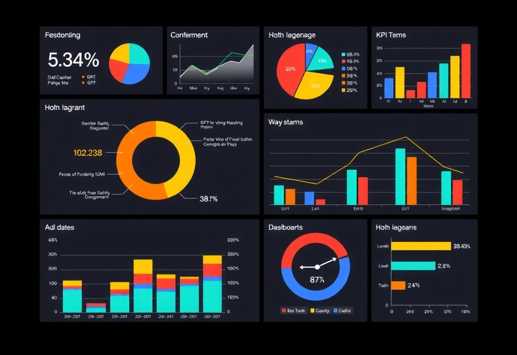 Data visualization dashboard showing performance metrics and charts