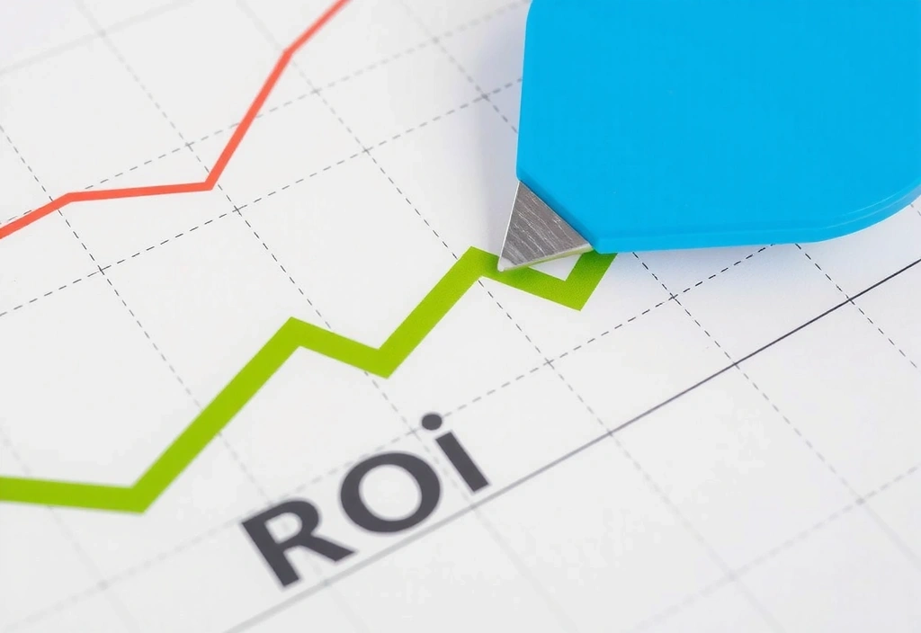 Financial graphs and charts illustrating Return on Investment (ROI) analysis